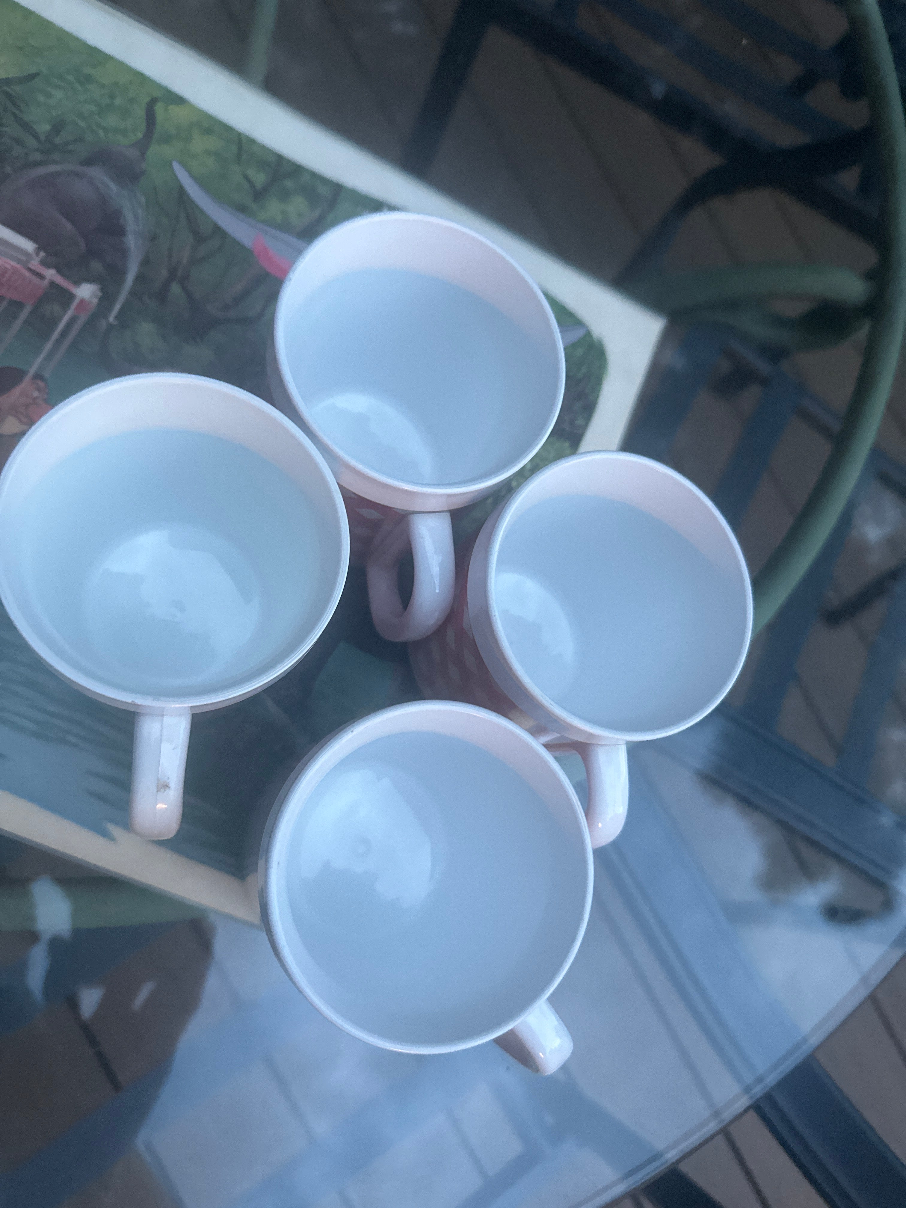 Vintage Thermos Serv Red and White Checker Pitcher with 4 Cups