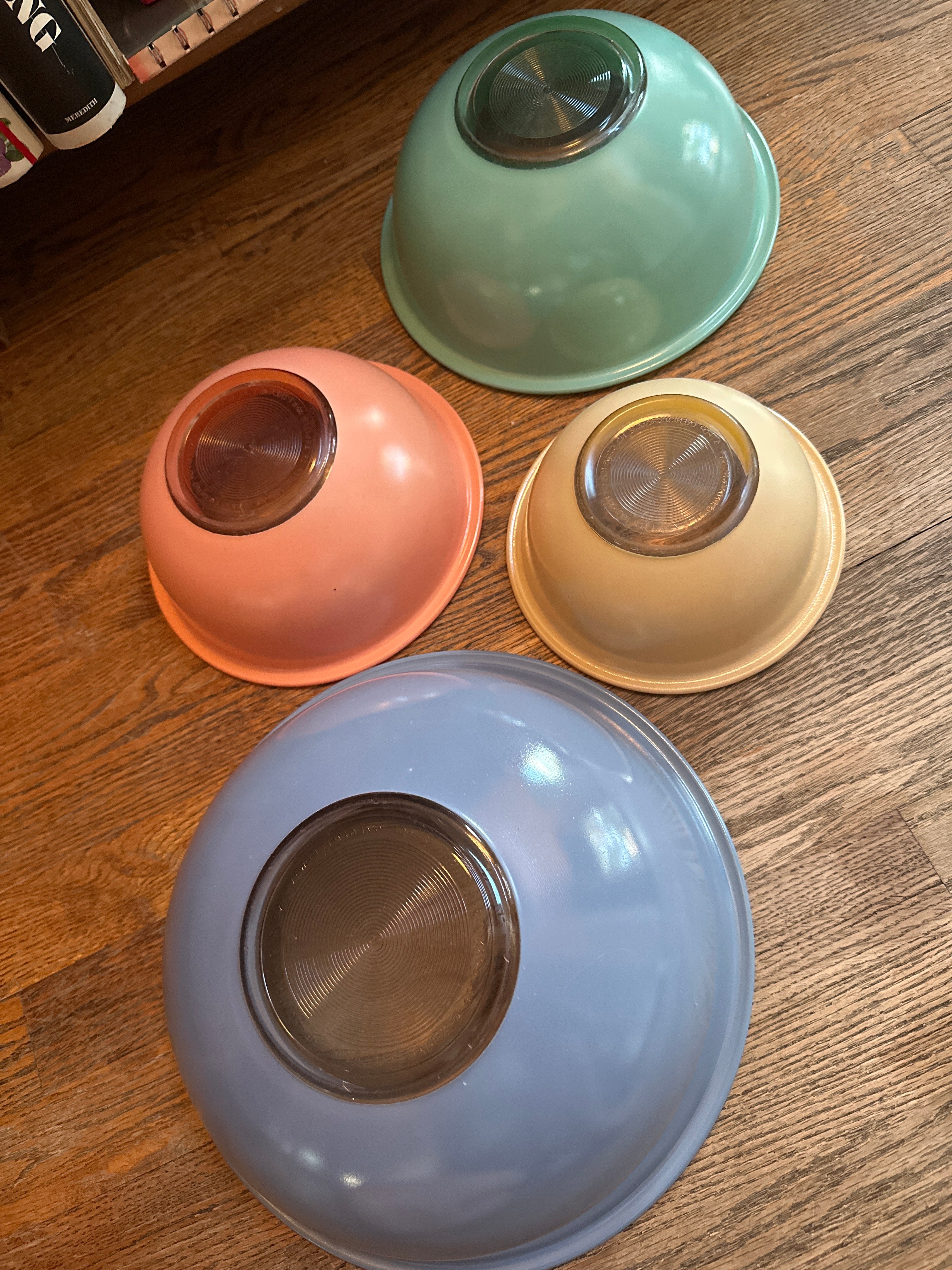 Vintage Pyrex Southwest Pastels Mixing Bowls — Nesting Set of 4, Mid-Century Kitchen