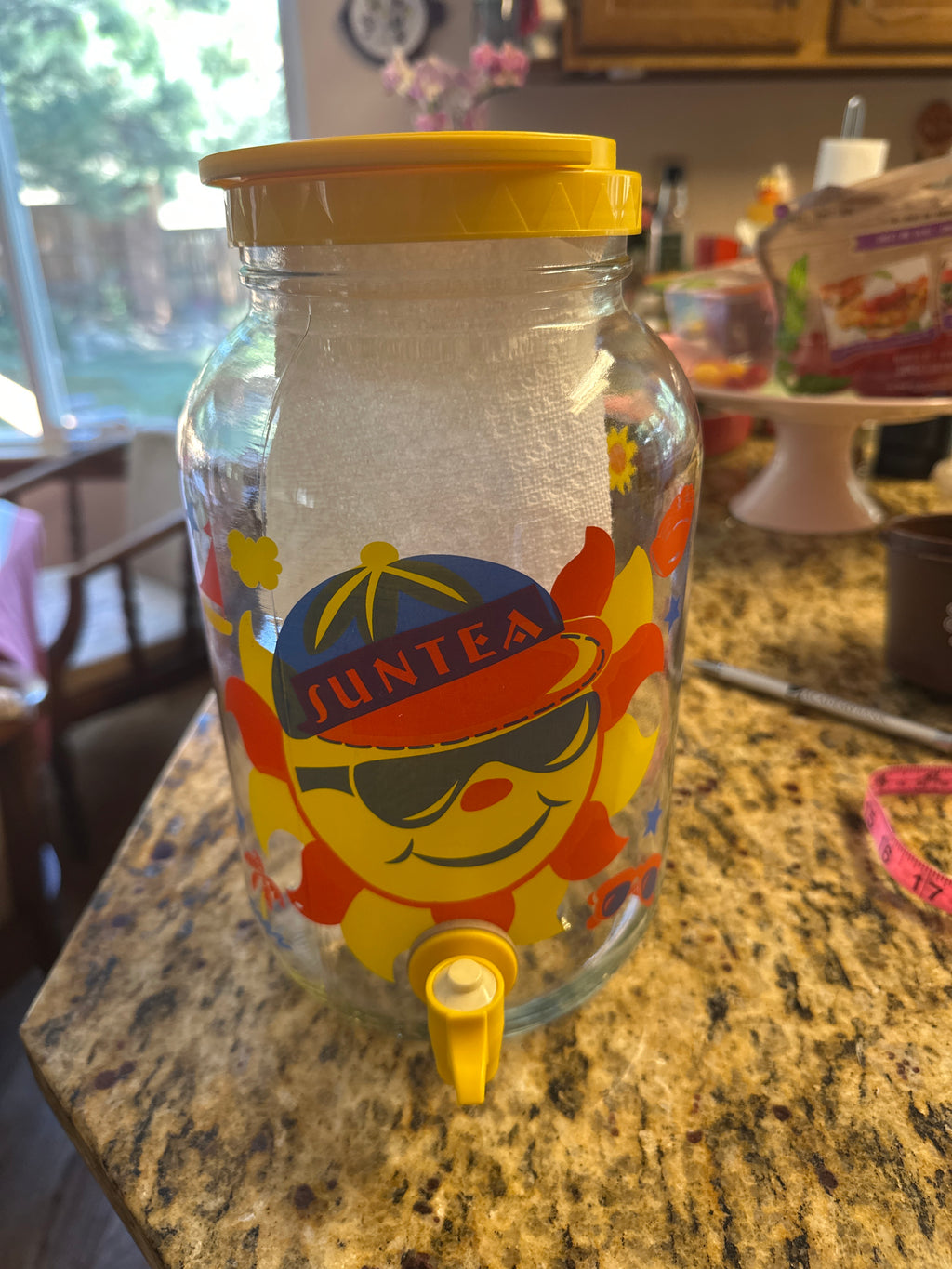 Vintage Lipton Sun Tea Jar — Retro Glass with Lid, Made in USA
