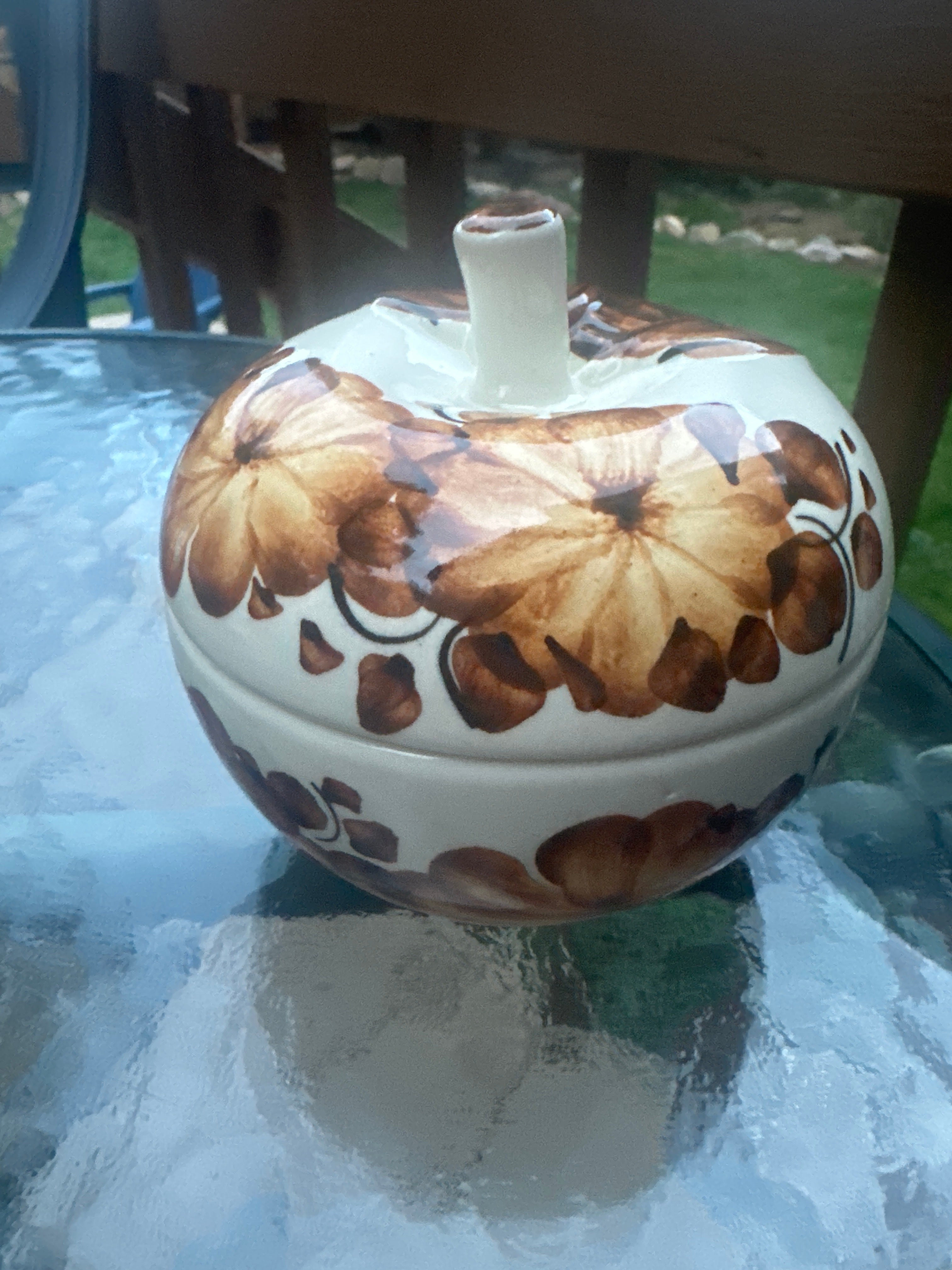 Rare Vintage Ceramic Apple Baker