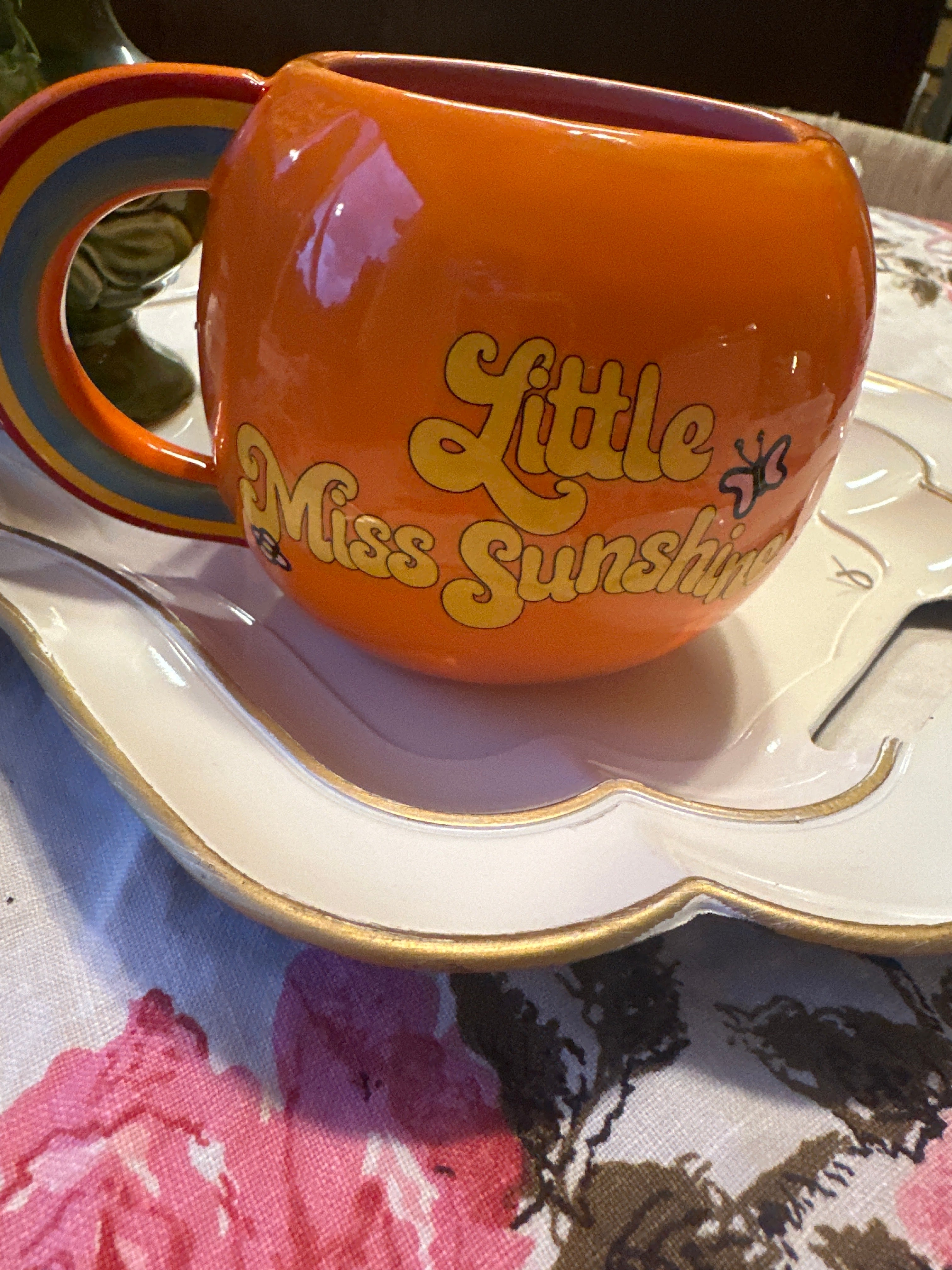 World Market "Little Miss Sunshine" Jumbo Orange Mug