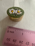 Vintage Italian Micro Mosaic Daisy Floral  Pill Box