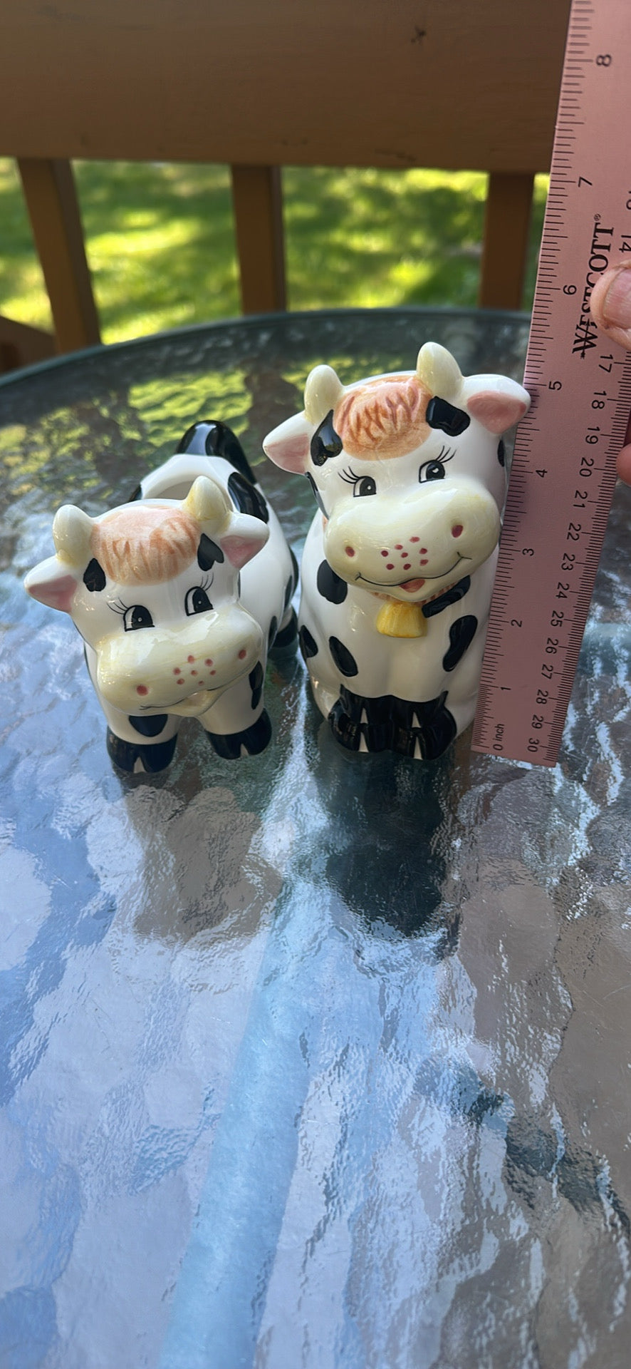 Vintage Ceramic Cow Cream and Sugar Set — Farmhouse Kitchen Decor