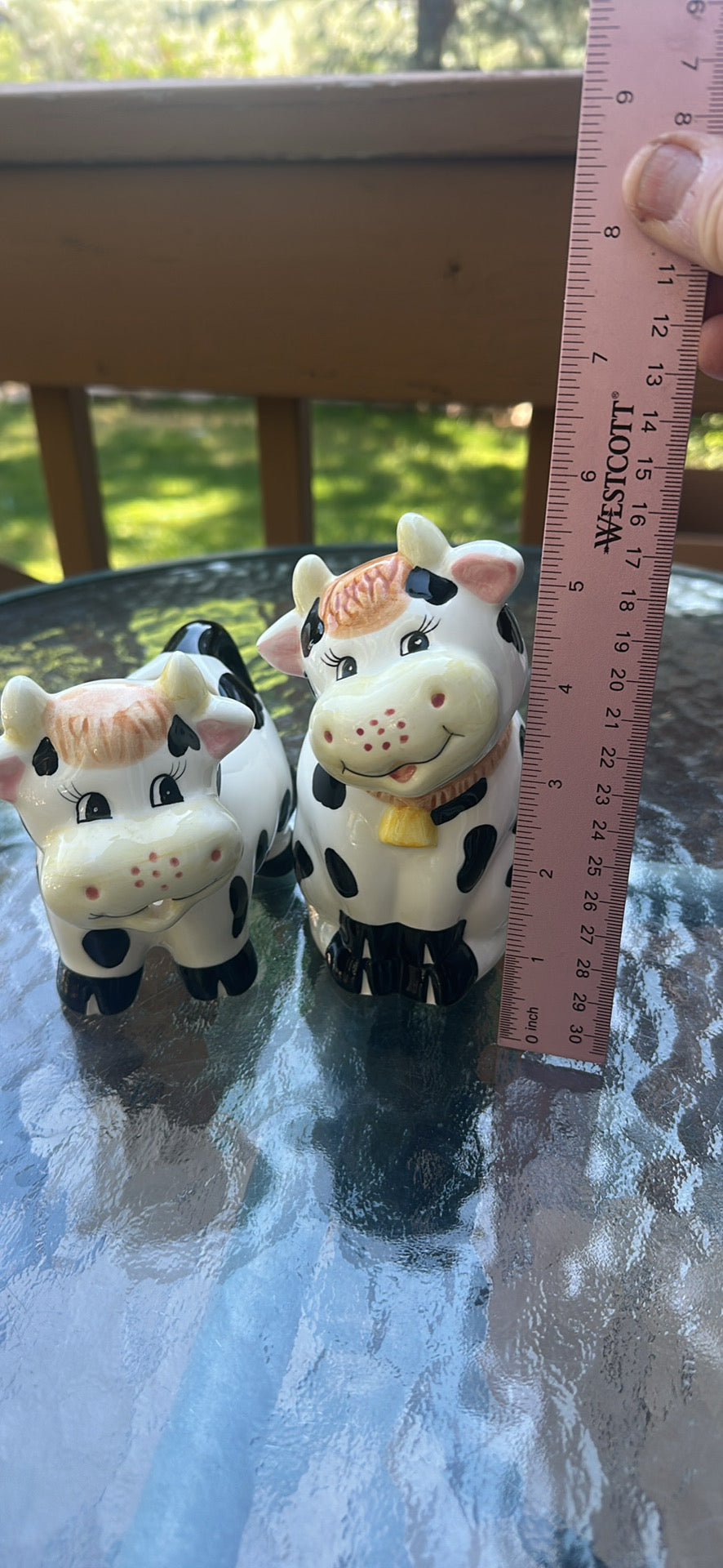 Vintage Ceramic Cow Cream and Sugar Set — Farmhouse Kitchen Decor