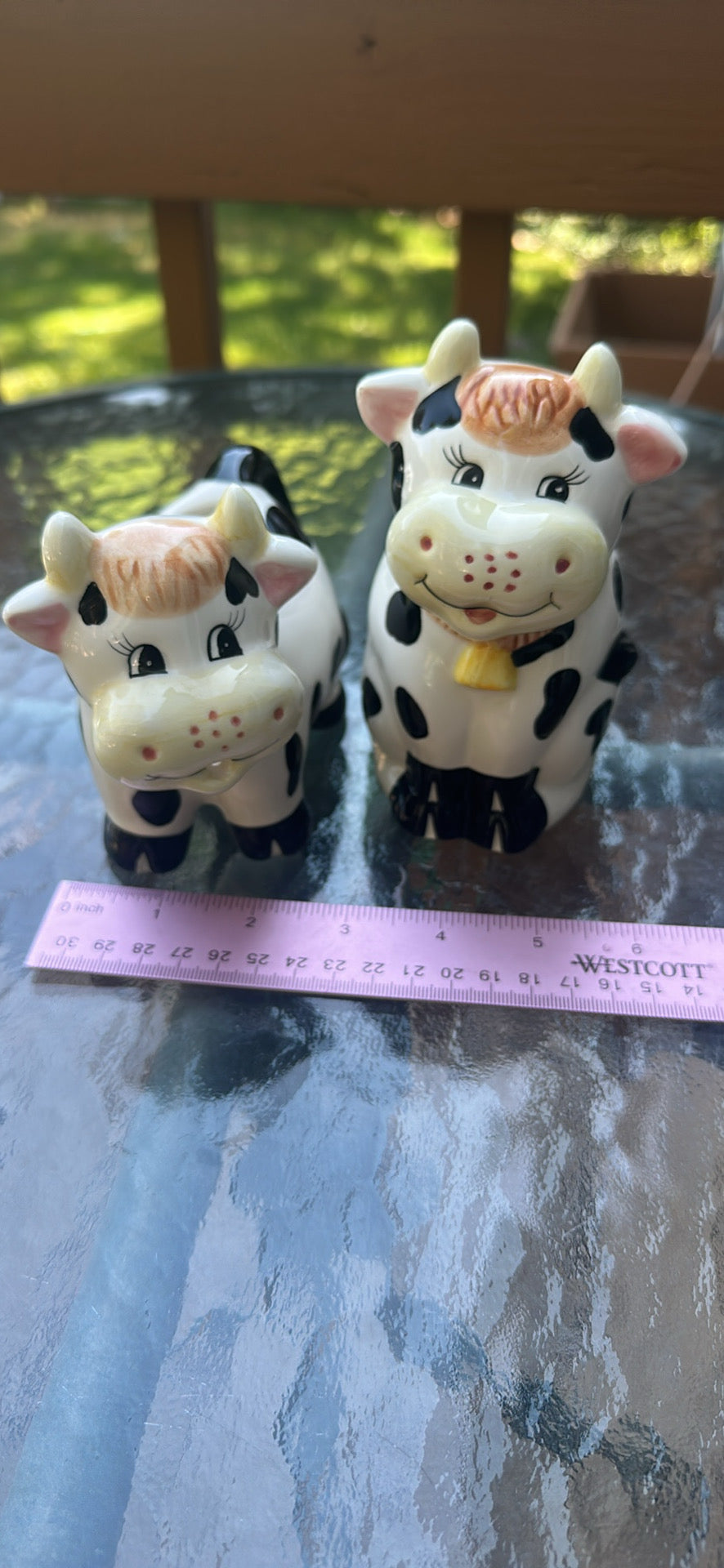 Vintage Ceramic Cow Cream and Sugar Set — Farmhouse Kitchen Decor