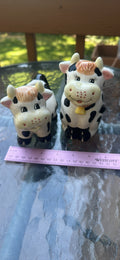 Vintage Ceramic Cow Cream and Sugar Set — Farmhouse Kitchen Decor