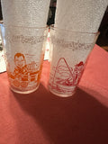 Vintage Howdy Doody Clarabell Set of 2 Welches Grape Jelly Glasses