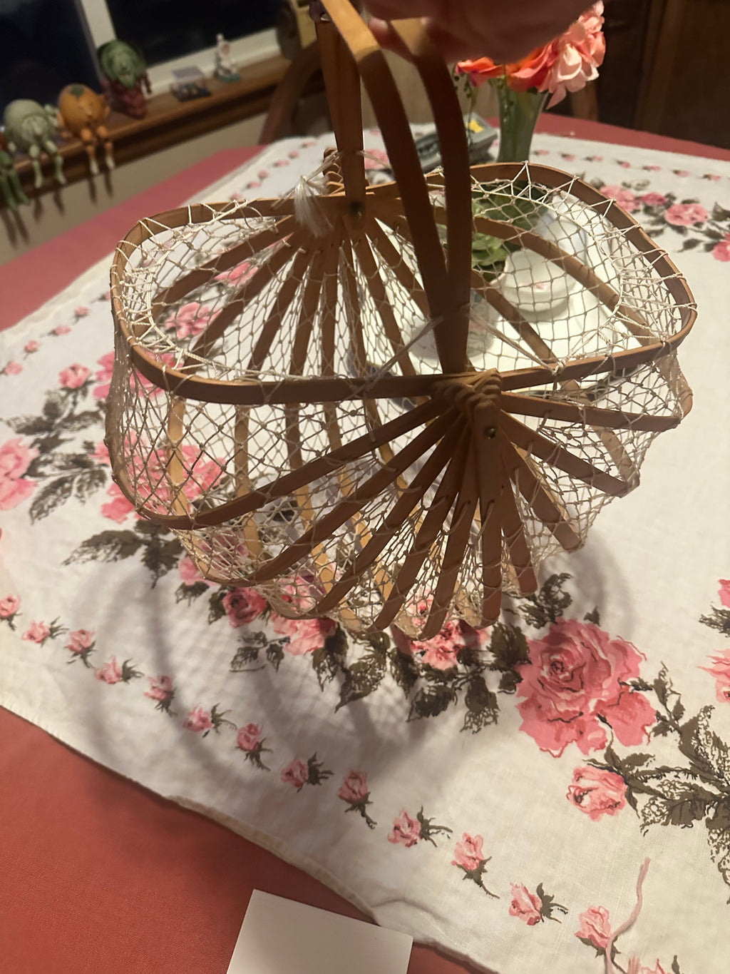 Vintage Japanese Bamboo Fold Up Fishing Net