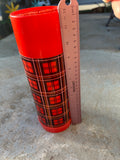 Vintage Aladdin Red & Black Plaid Thermos
