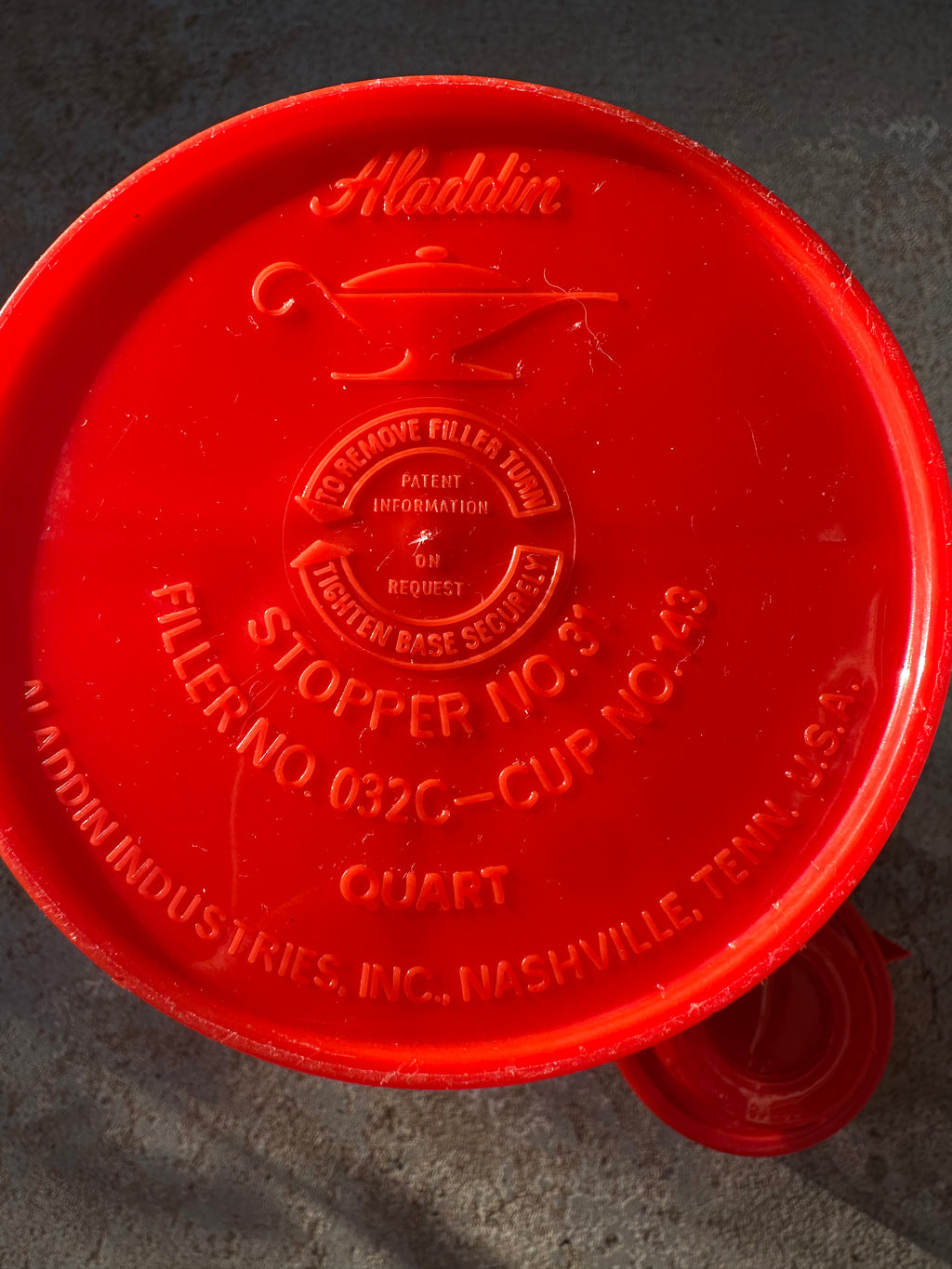 Vintage Aladdin Red & Black Plaid Thermos