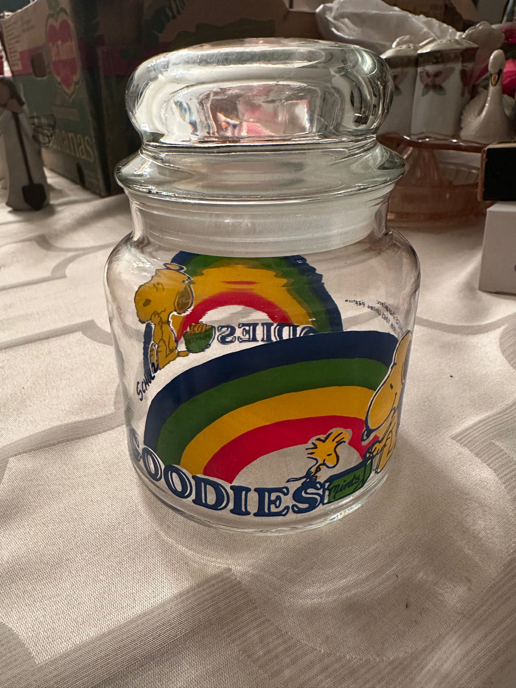 Vintage Peanuts 1965 Goodies Treat Jar