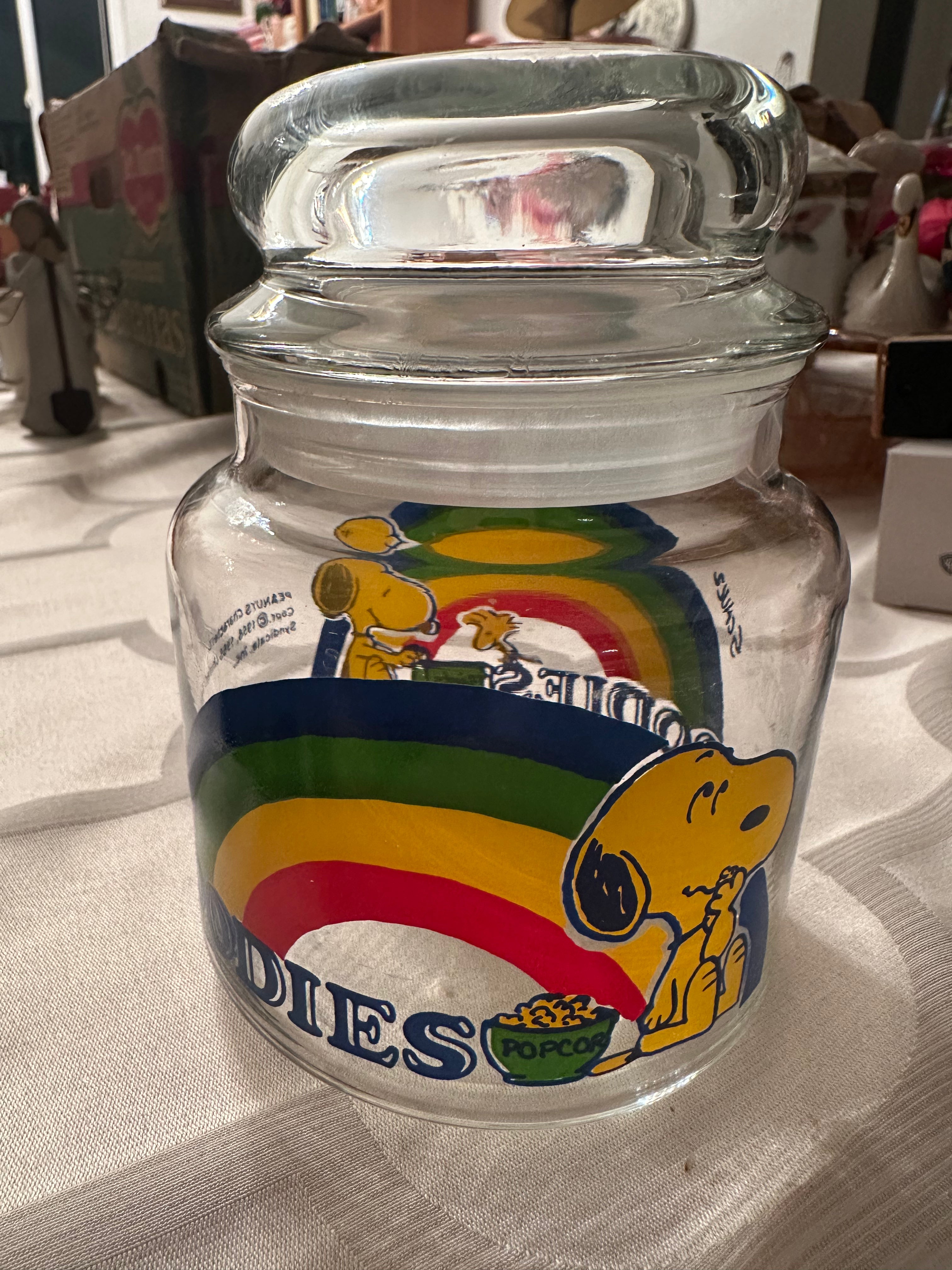Vintage Peanuts 1965 Goodies Treat Jar