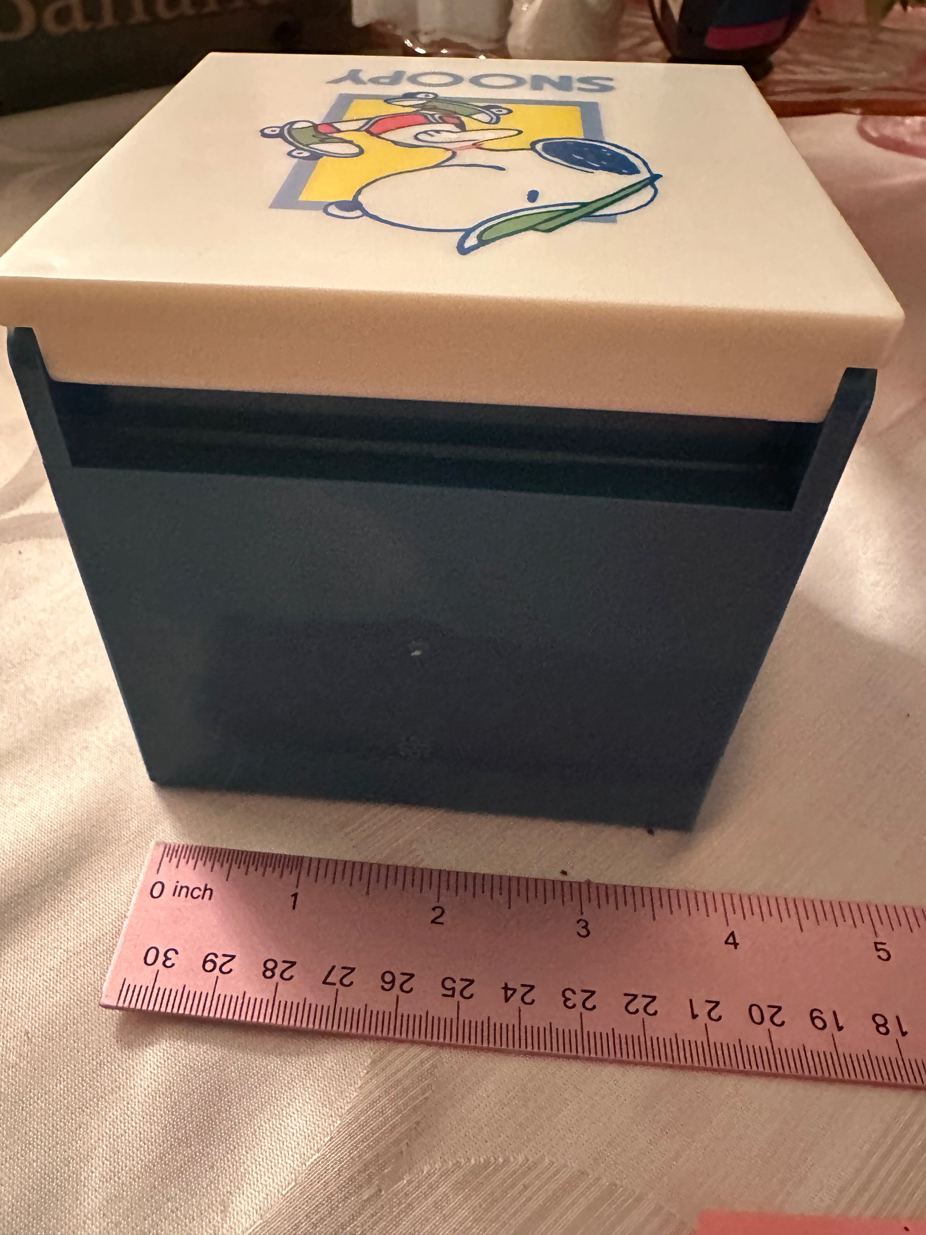 Vintage Snoopy Sanrio Plastic Trinket Box